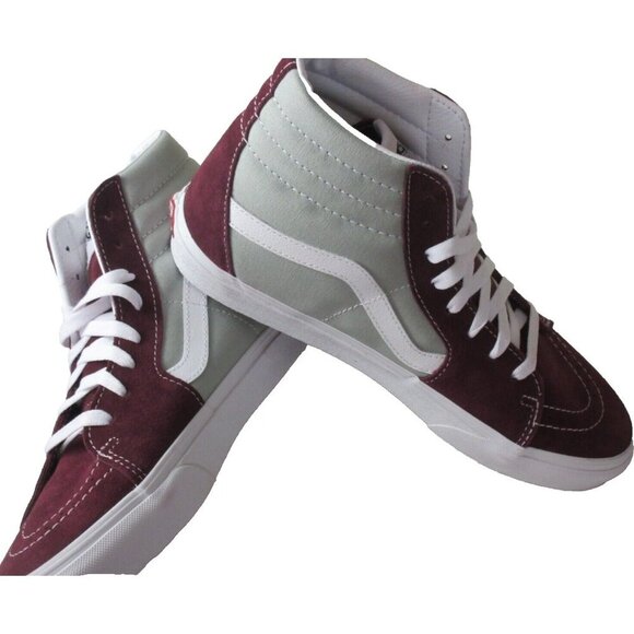 Vans Sk8-Hi Men's Classic Sport Port Royale Grey Canvas Suede shoes Size 9.5 - Picture 4 of 5